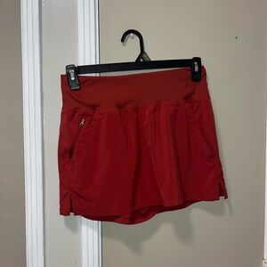 all in motion Red Women's Athletic Shorts with Zippered Pocket